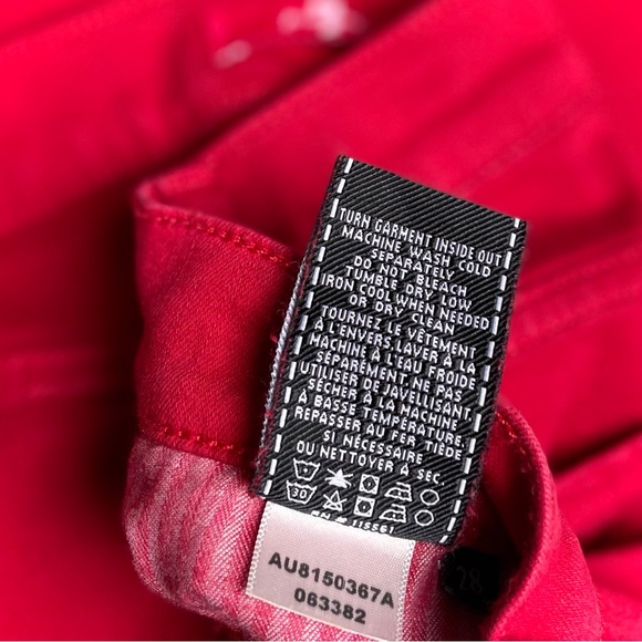 7 FOR ALL MANKIND | 28 | Frayed Hem Cigarette Skinny Cotton High Cropped Jeans - Picture 12 of 15